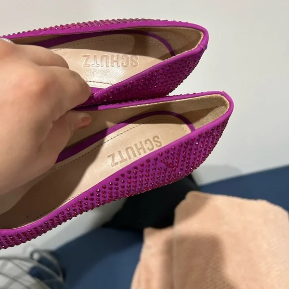 SCHUTZ Fuchsia Studded Heels - Picture 4 of 5